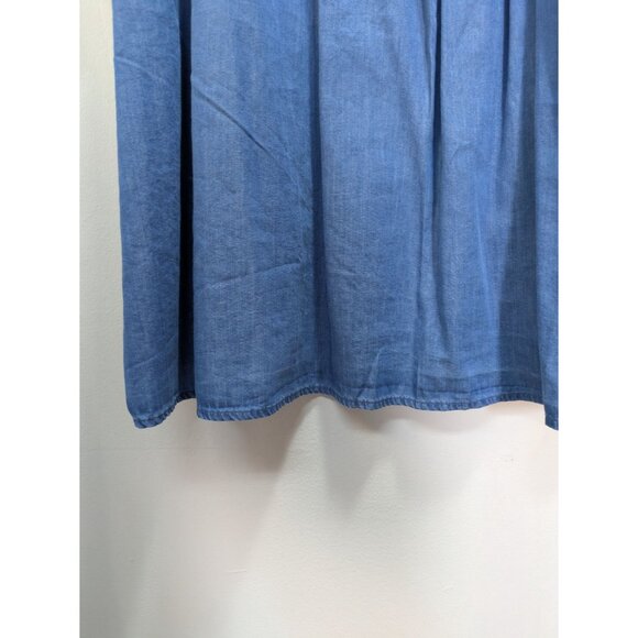 NEW Maurices Sleeveless Chambray Ruffle Top Womens Plus Size 3X - Picture 4 of 9